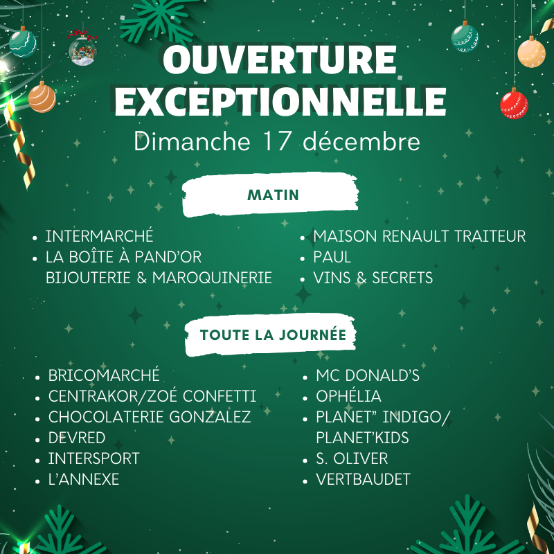 ouverture commerçants 17 décembre Espace Bocaud à Jacou