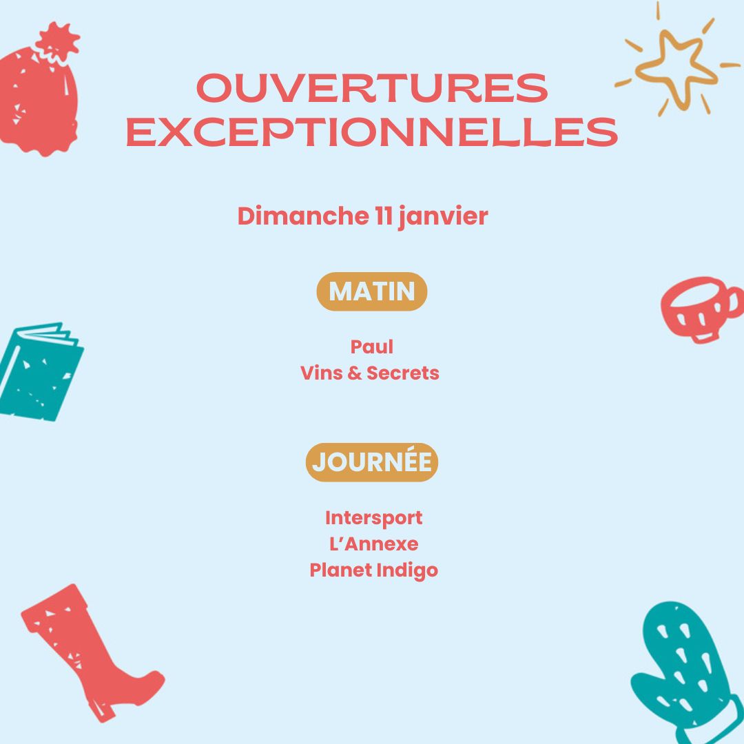 Ouvertures exceptionnelles pendant les soldes à l'Espace Commercial Bocaud à Jacou