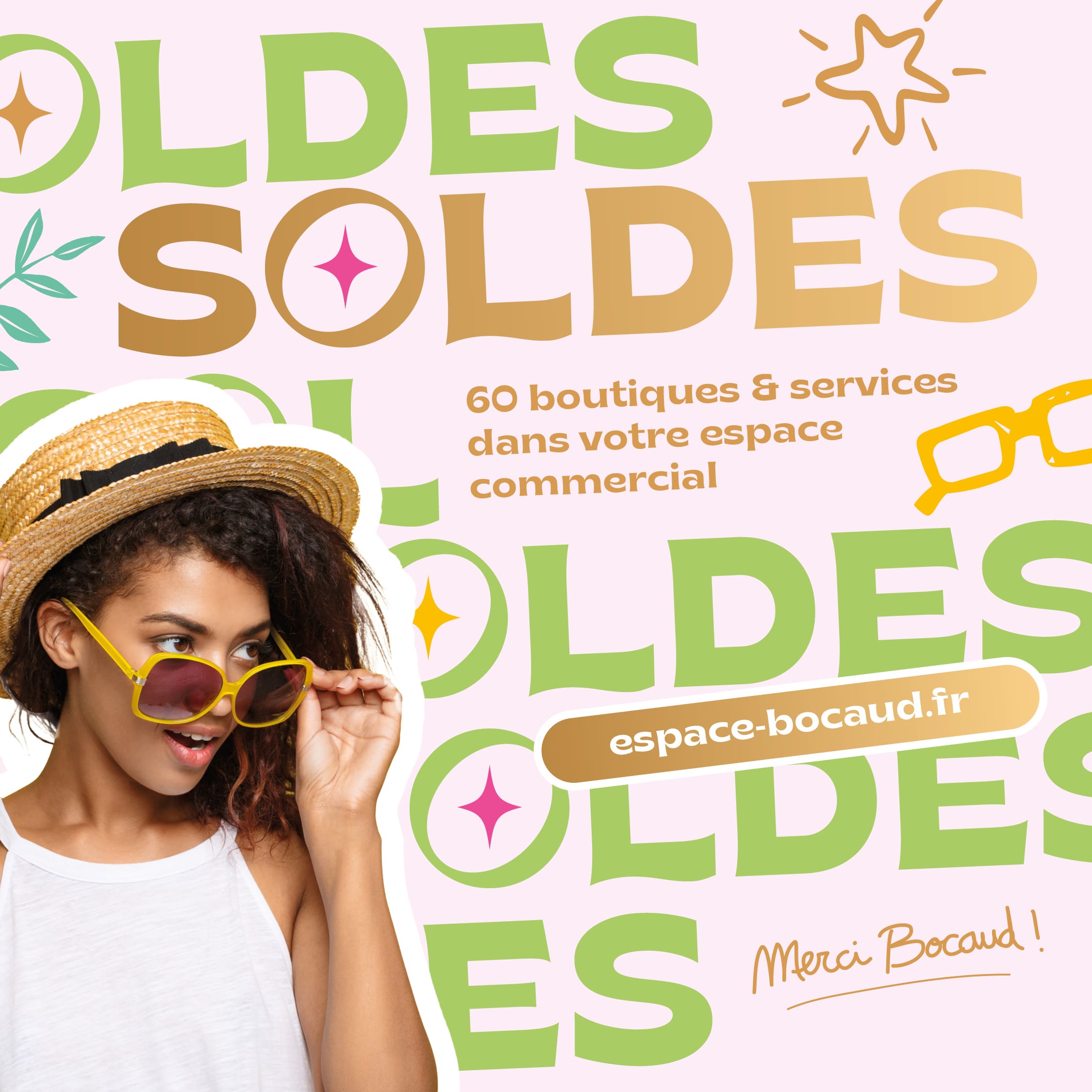 soldes-ete-BOCAUD-2026-1080x1080 visuel de lancement des soldes d'été 2026 à l'espace bocaud